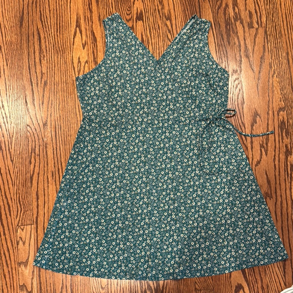 Kaileigh Teal Floral Dress worn once from Stitch Fix!